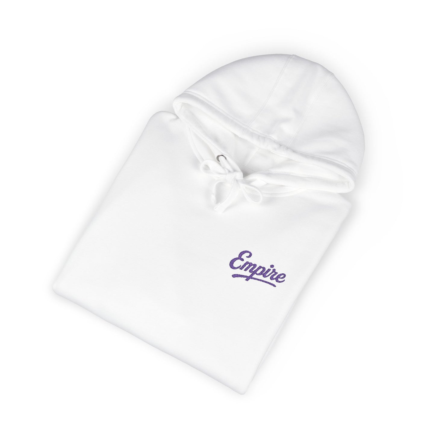 Empire Signature Embroidered Hoodie — Minimal Fleece with Purple 'Empire' Logo