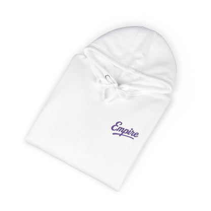 Empire Signature Embroidered Hoodie — Minimal Fleece with Purple 'Empire' Logo