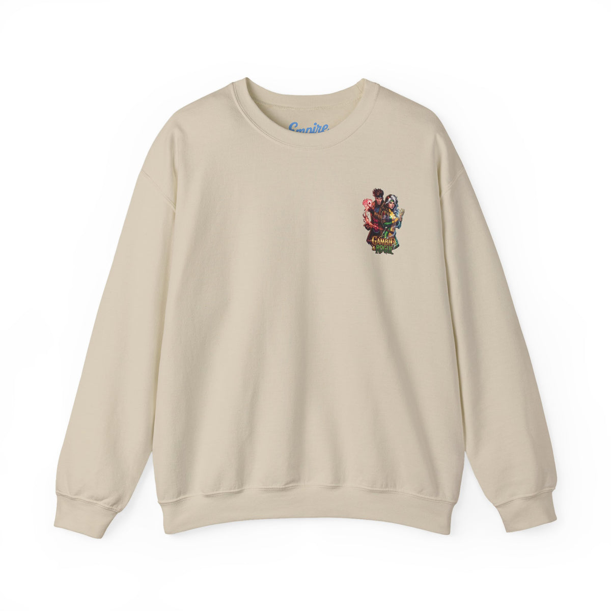 Gambit & Rogue Graphic Crewneck Sweatshirt — X-Men Comic Retro Art