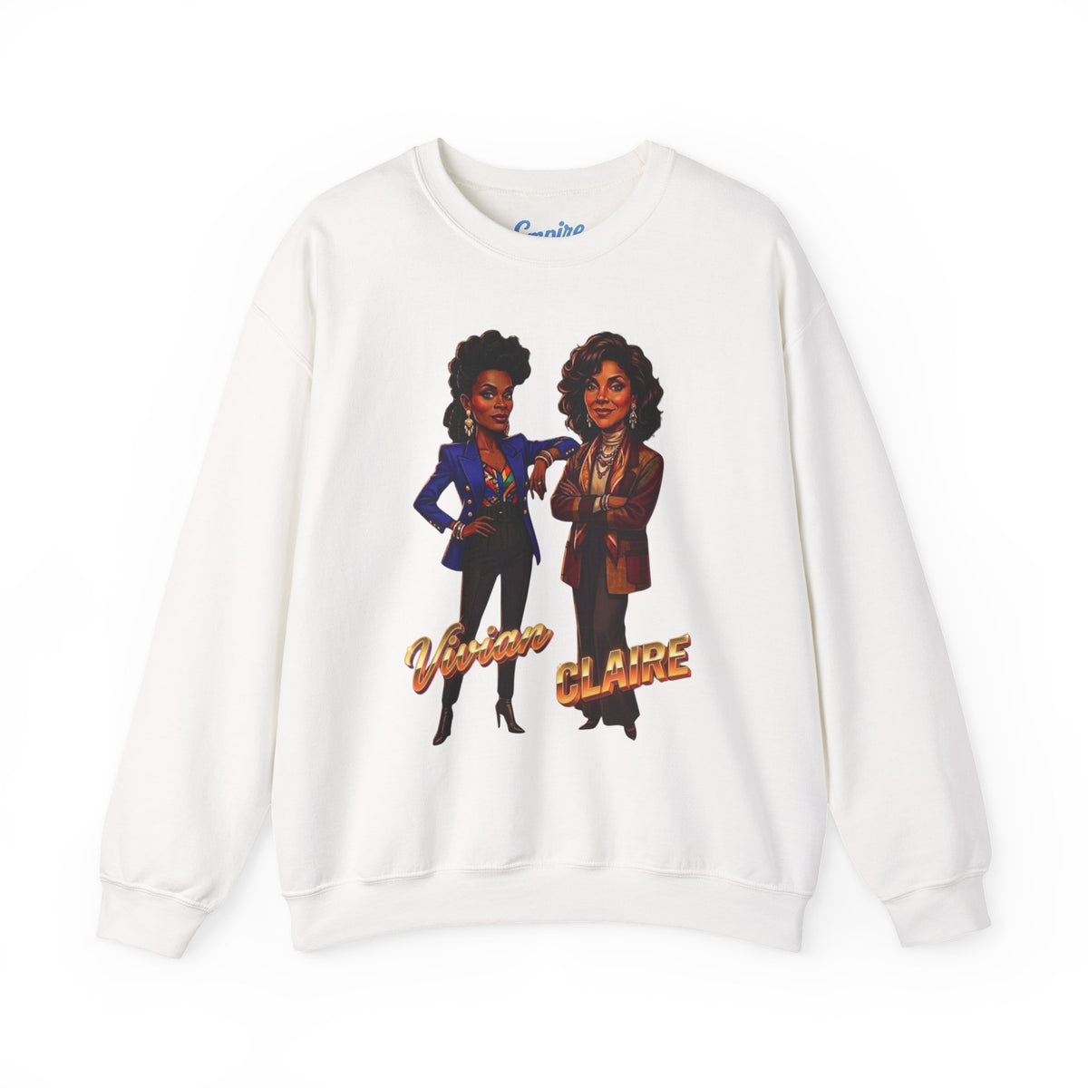 Vintage ‘Vivian & Claire’ 80s Style Cartoon Sisters Graphic Crewneck Sweatshirt