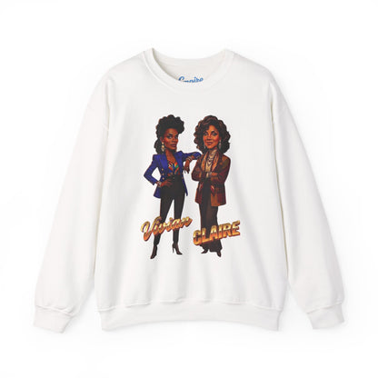 Vintage ‘Vivian & Claire’ 80s Style Cartoon Sisters Graphic Crewneck Sweatshirt