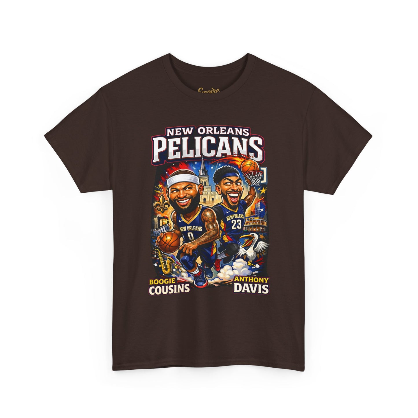 New Orleans Pelicans Basketball T‑Shirt — Boogie Cousins & Anthony Davis Graphic Tee