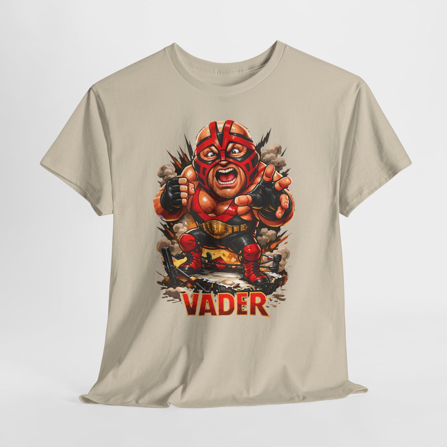Vader Wrestler Graphic Tee — Retro Cartoon Wrestling T‑Shirt