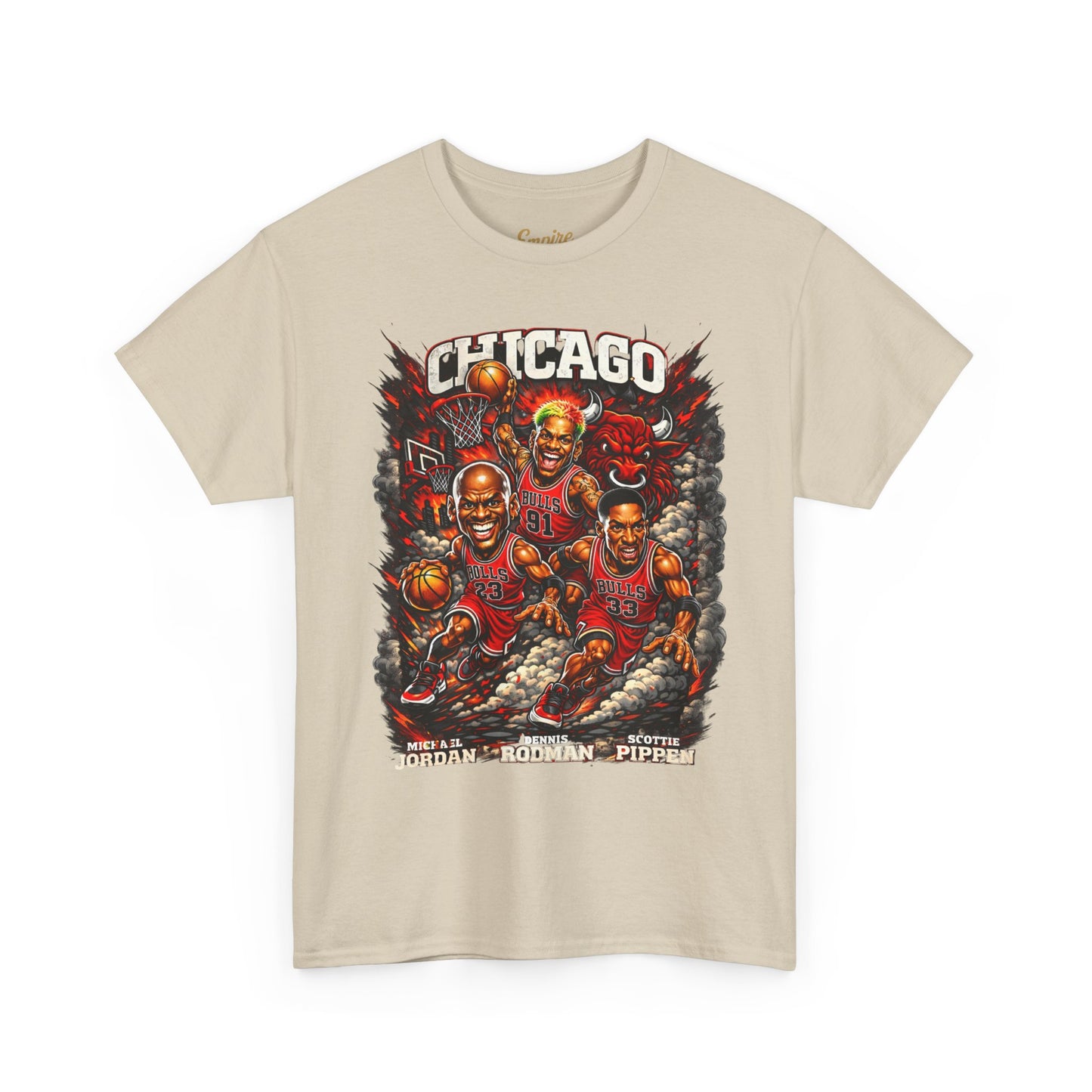 Chicago Bulls Retro Players Graphic Tee — Vintage Basketball Team Shirt