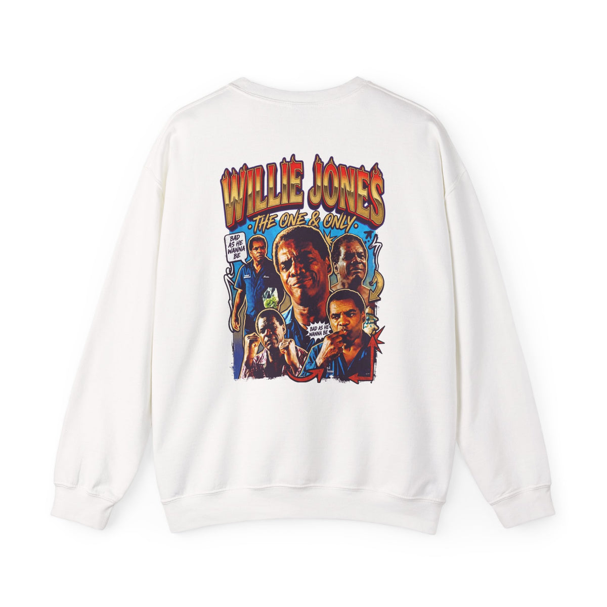 Willie Jones Graphic Crewneck Sweatshirt — Retro Soul Portrait Pullover