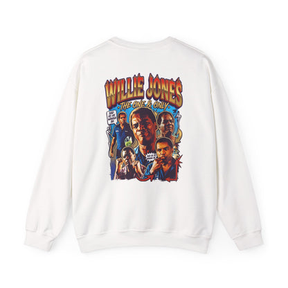 Willie Jones Graphic Crewneck Sweatshirt — Retro Soul Portrait Pullover