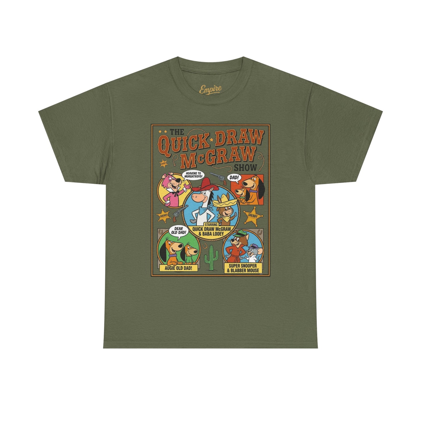 Quick Draw McGraw Retro Cartoon T‑Shirt