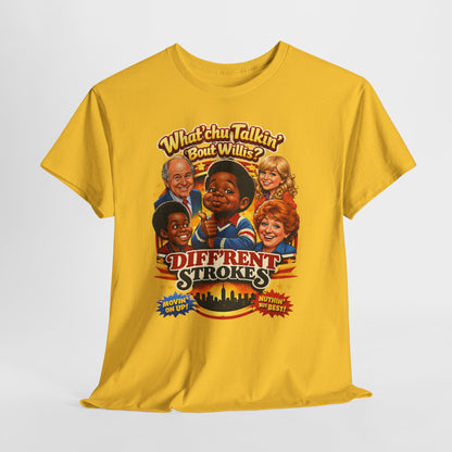 Different Strokes Retro TV Tee — "Whatchu Talkin' 'Bout Willis?" Vintage Sitcom T-Shirt