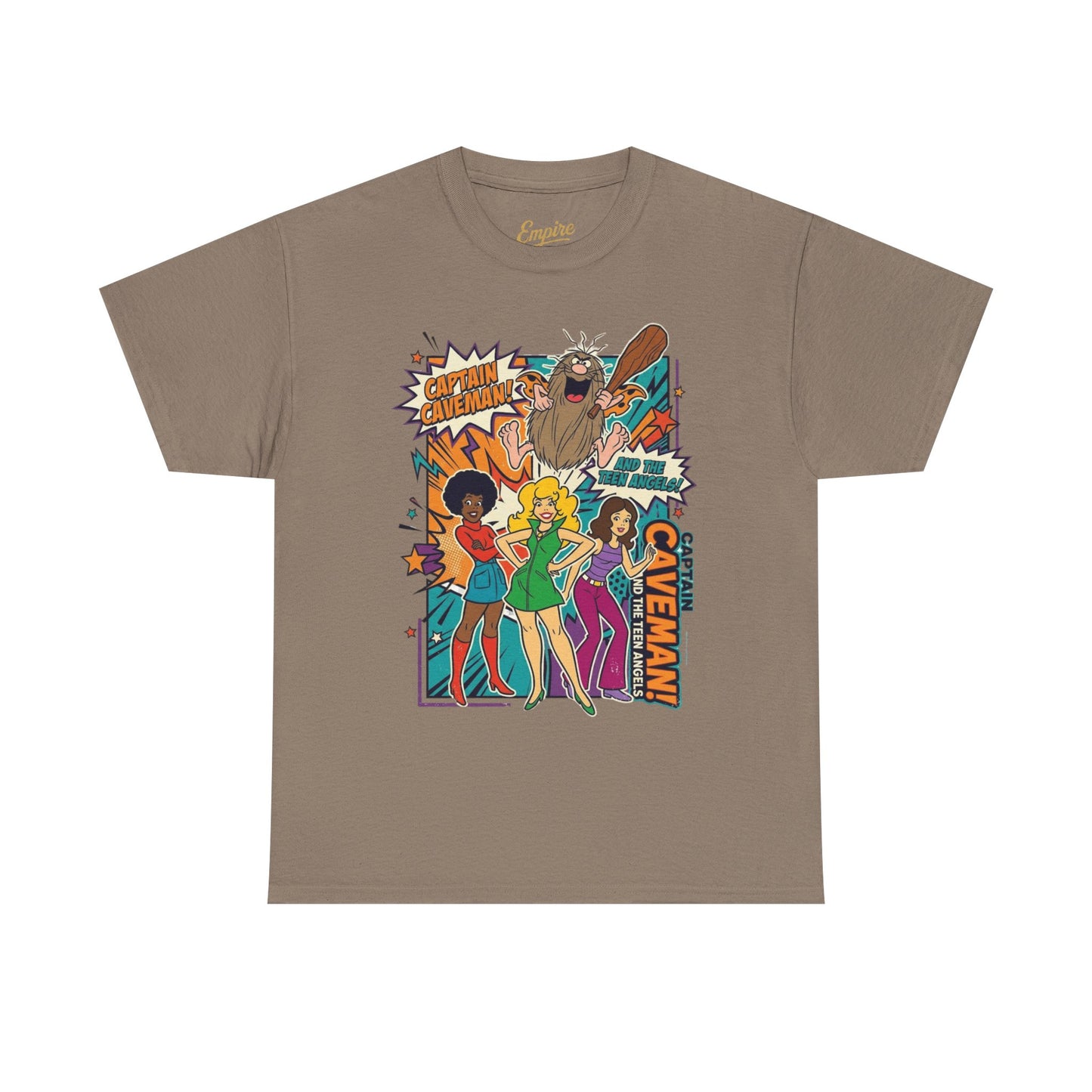 Caveman Comic Tee — Retro Pop-Art Caveman Graphic T-Shirt
