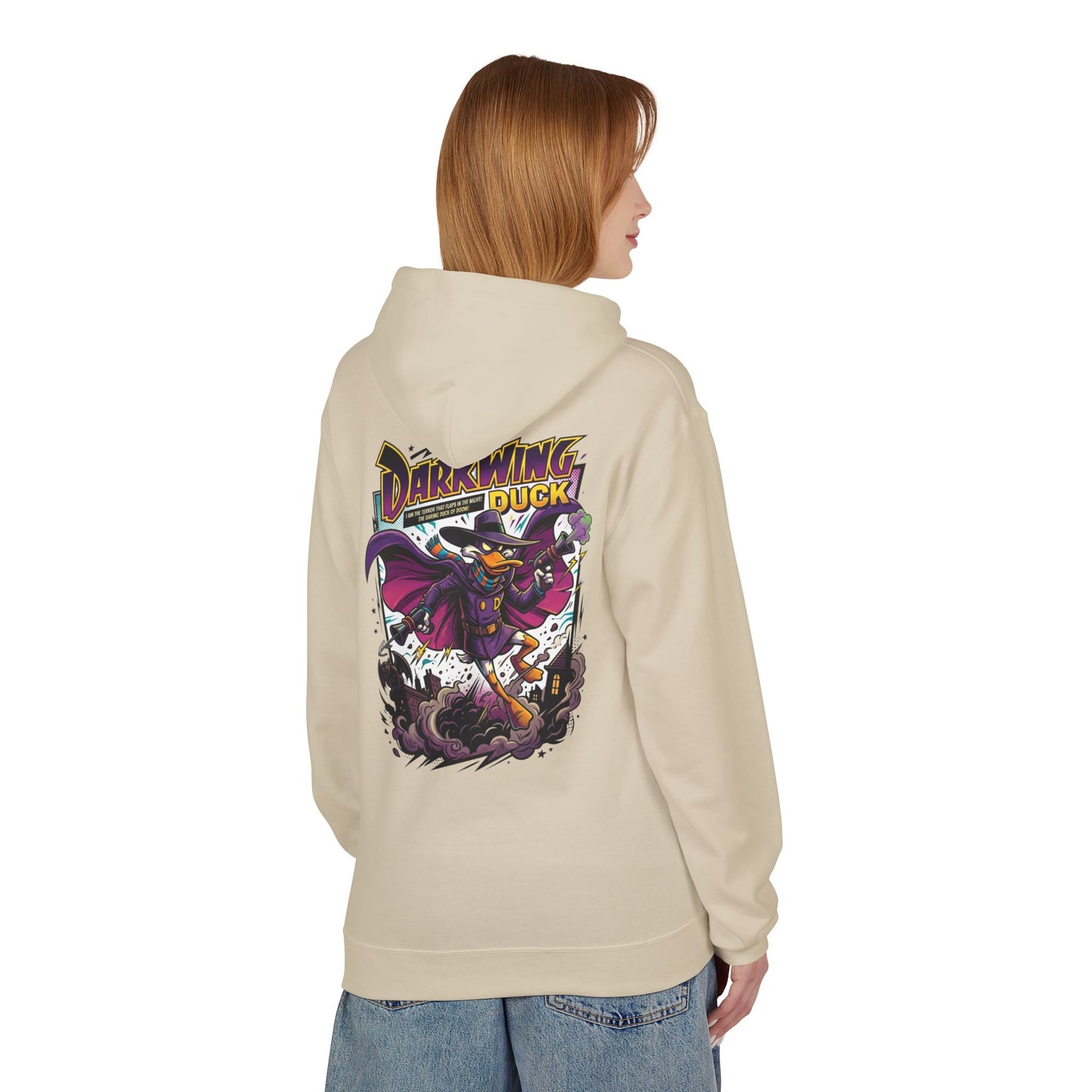 Retro Darkwing Duck Graphic Hoodie | 90s Cartoon Nostalgia