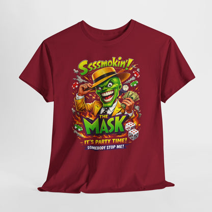 The Mask Graphic Tee — 'Ssssmokin!' Retro Movie Design