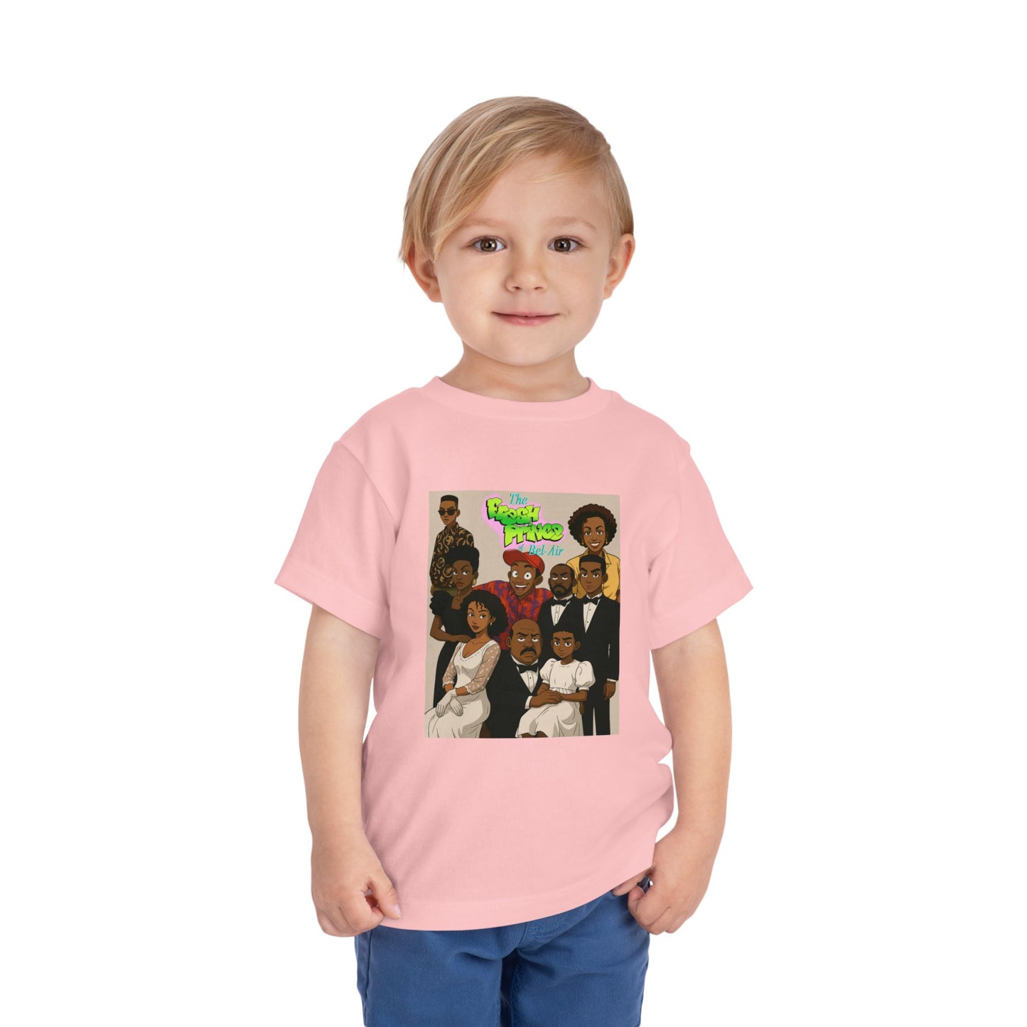 Cool Fresh Prince Cartoon Family Toddler Tee, Fun Kids T-Shirt, Unique Gift for Birthdays, Family Reunion, Playdate Outfit, Everyday Wear
