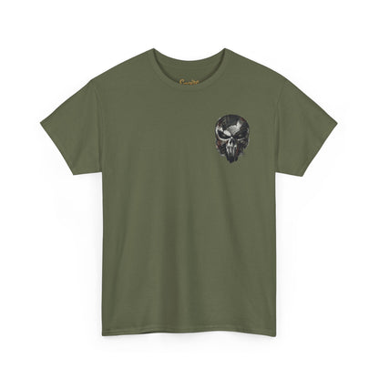 Punisher Graphic Tee — Skull Logo Front & The Punisher Portrait Back