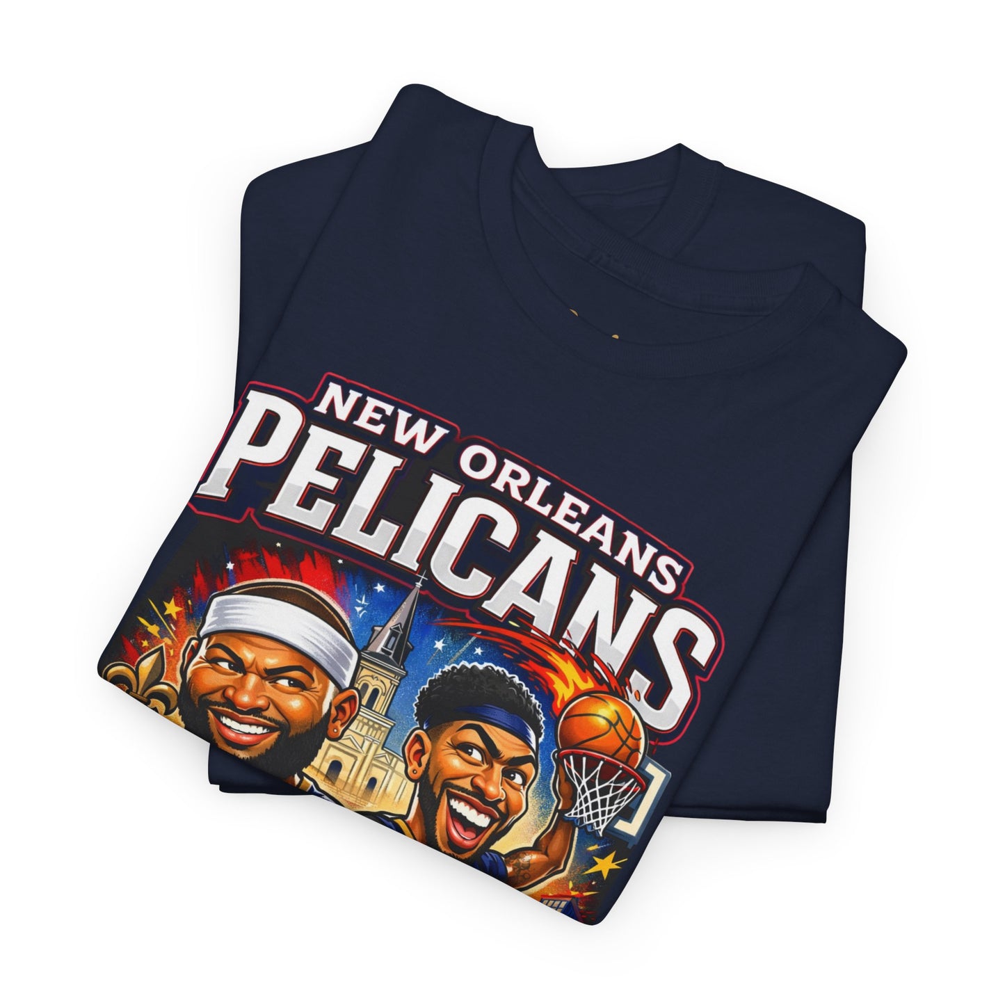 New Orleans Pelicans Basketball T‑Shirt — Boogie Cousins & Anthony Davis Graphic Tee