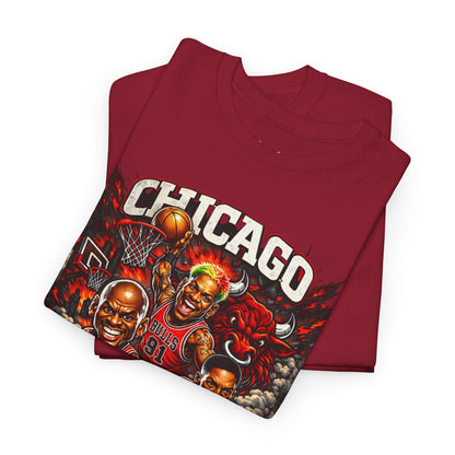 Chicago Bulls Retro Players Graphic Tee — Vintage Basketball Team Shirt