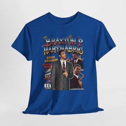 Vintage Braxton P. Hartnabrig Graphic Tee — Retro Collage T-Shirt