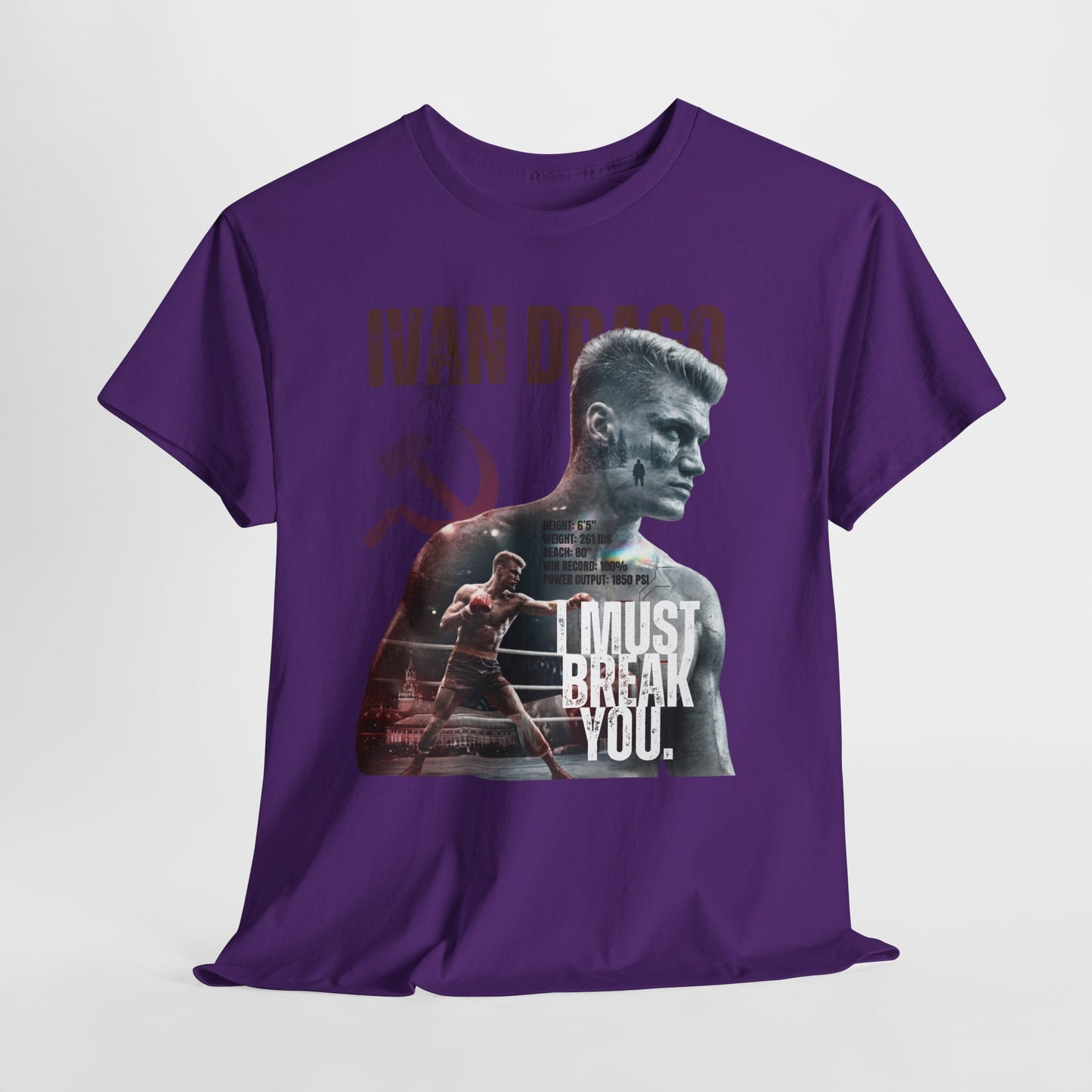Ivan Drago 'I Must Break You' T-Shirt - Retro Rocky Boxing Graphic Tee