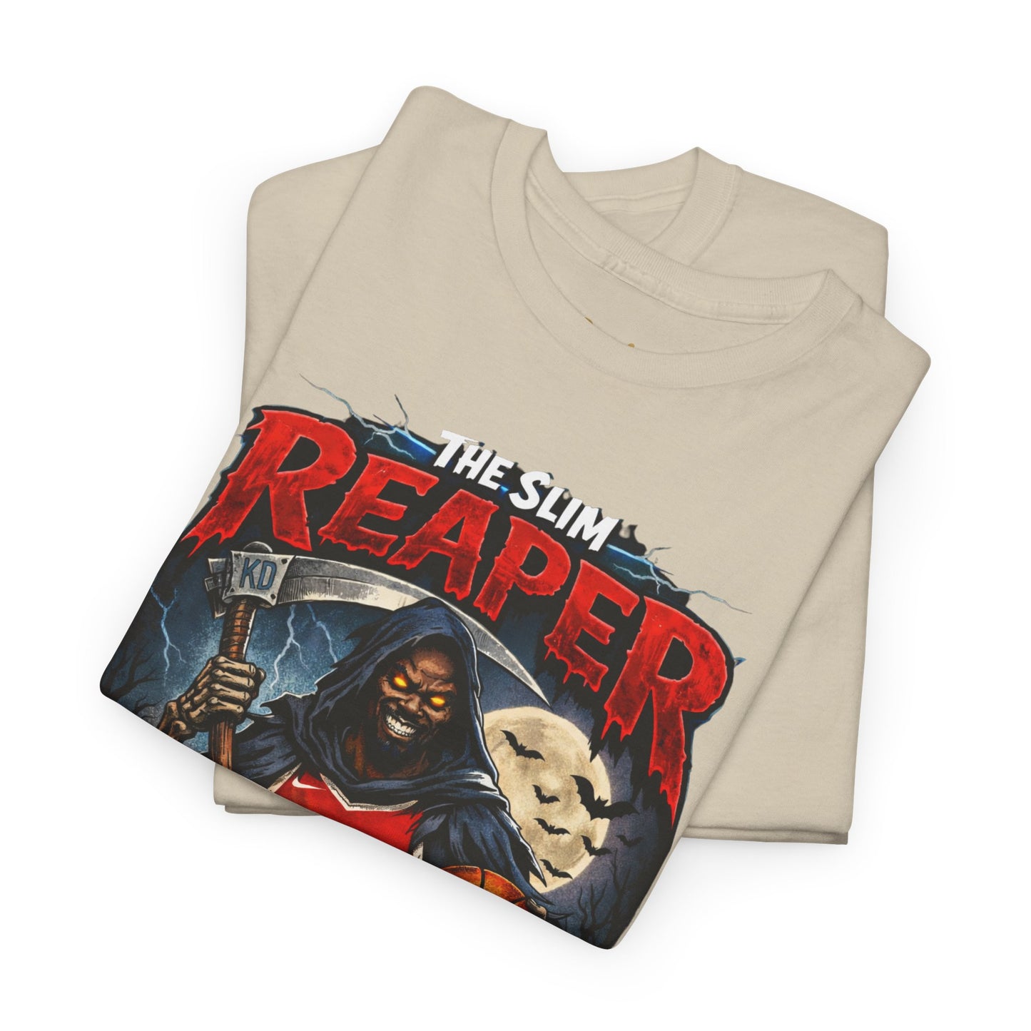 Grim Reaper Basketball Tee — "The Slim Reaper" Graphic T-Shirt