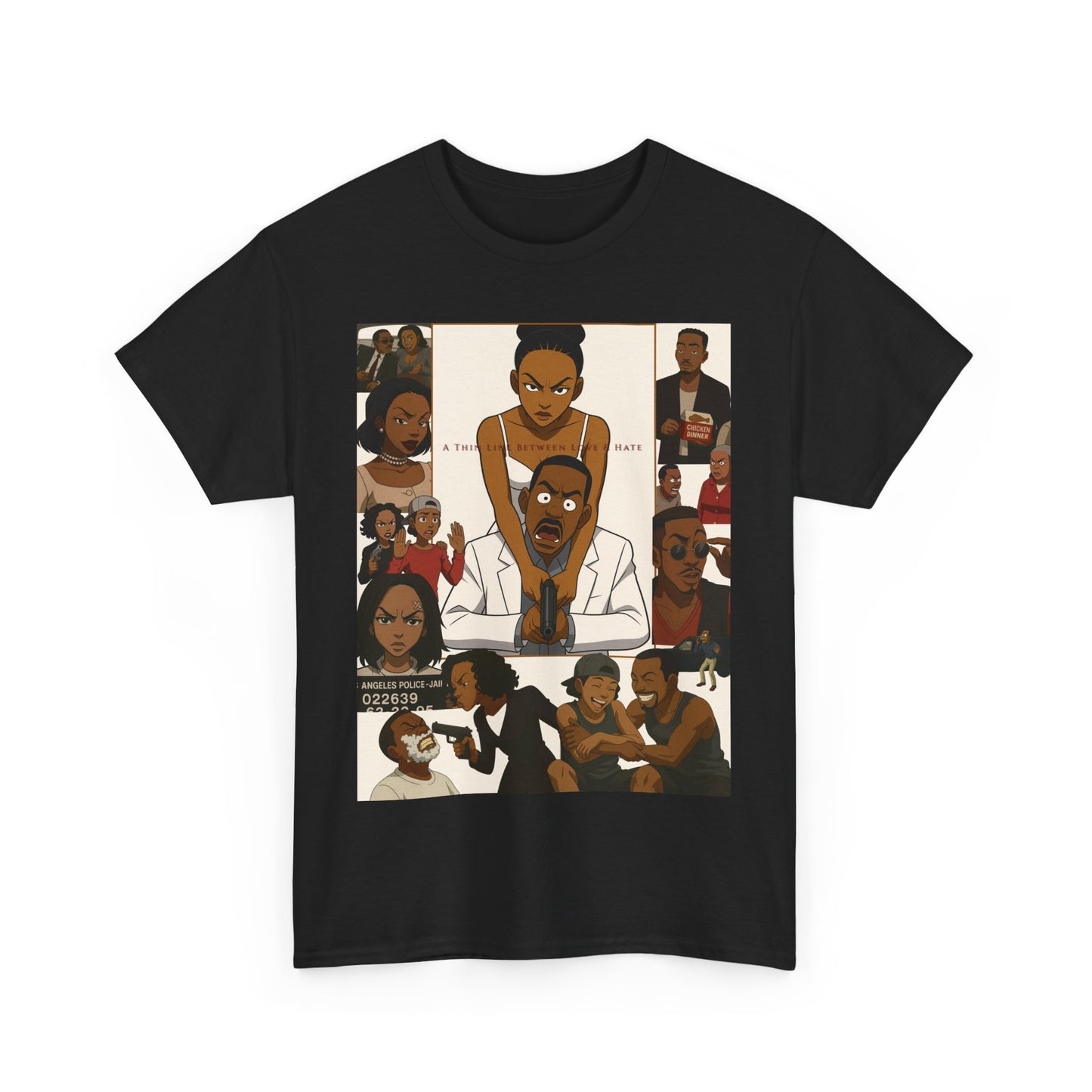 "A Thin Line" Unisex Heavy Cotton Tee - Artistic Tribute Design