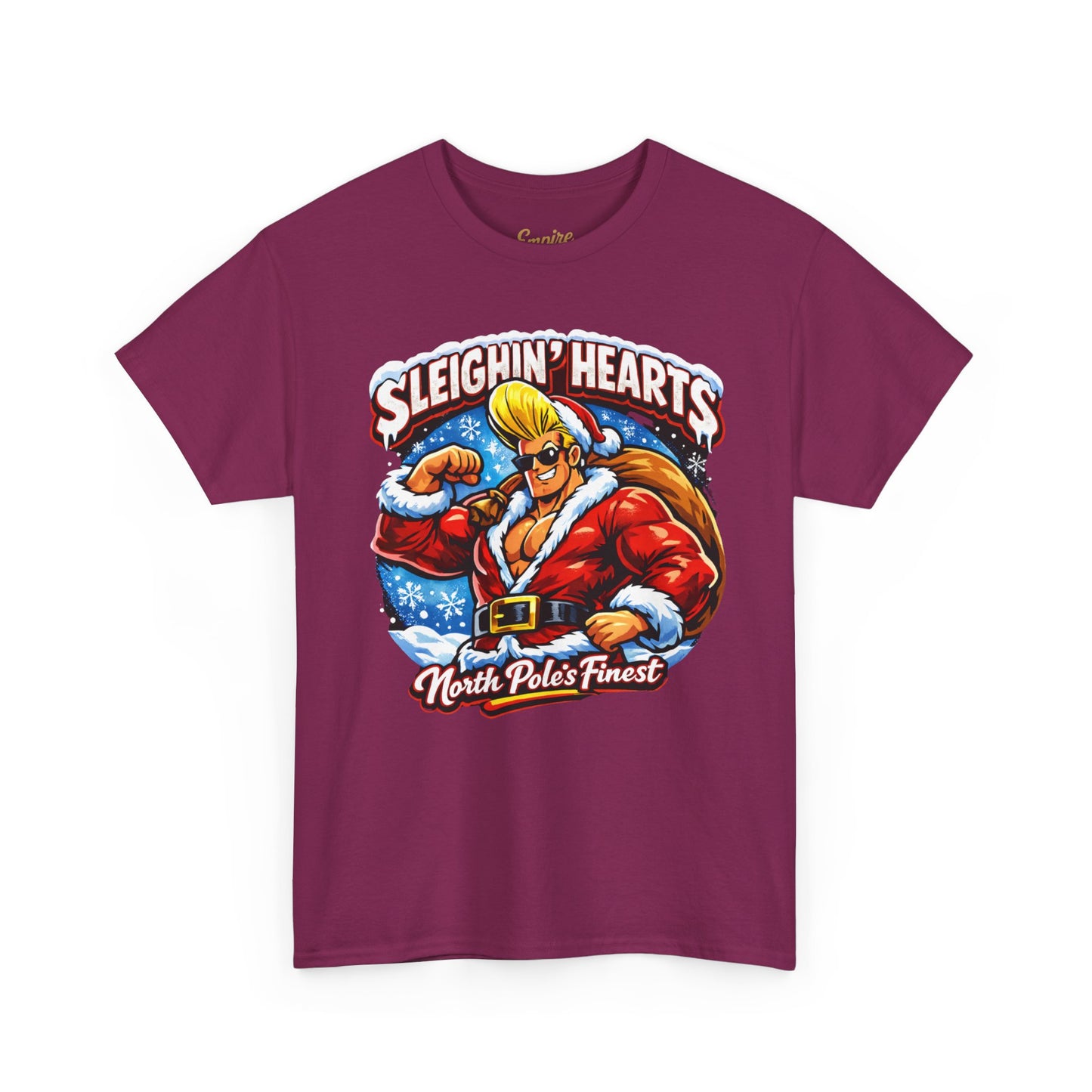 Johnny B 'Sleighin' Hearts' Christmas Tee — 'Where The Ho Ho Hos At' Holiday T-Shirt