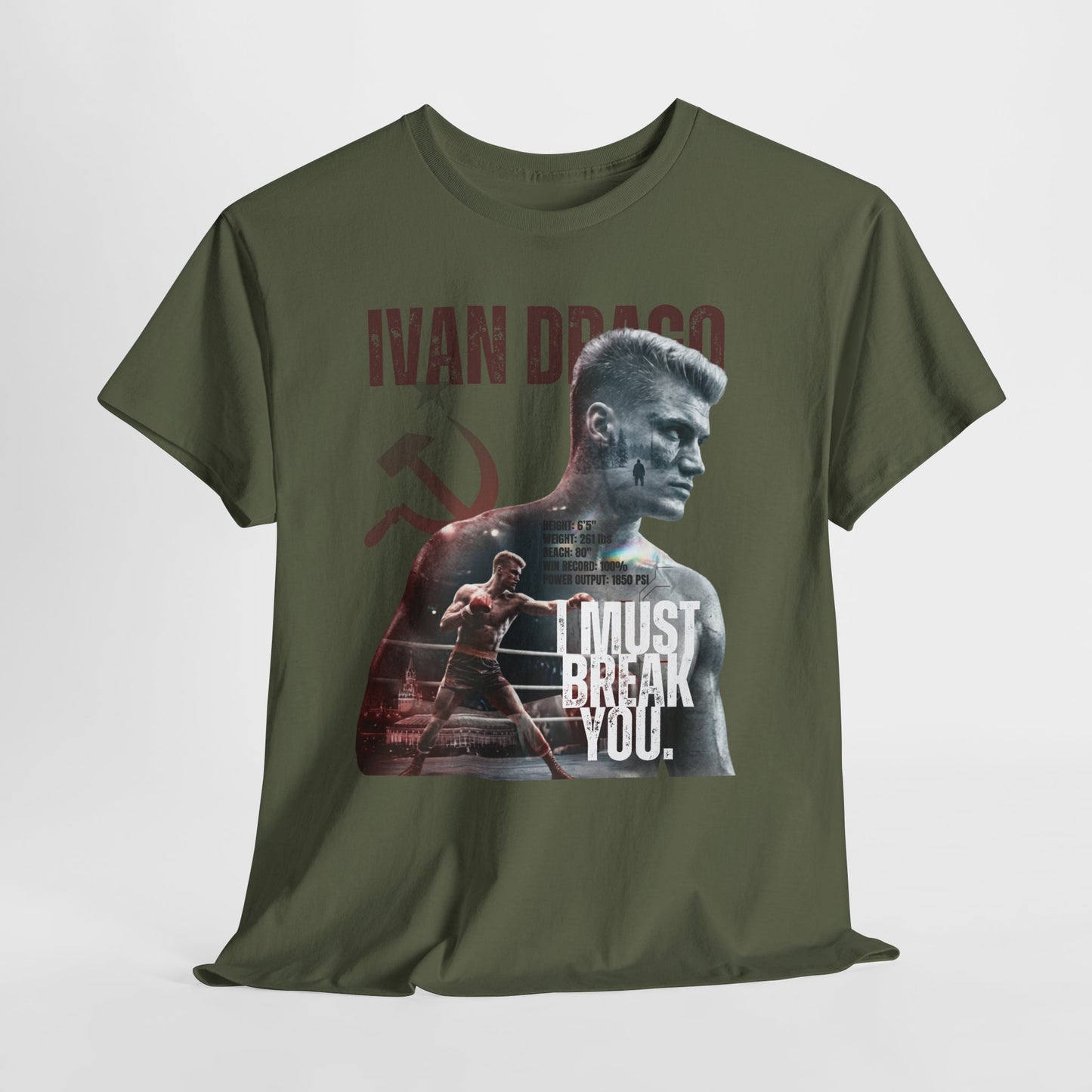 Ivan Drago 'I Must Break You' T-Shirt - Retro Rocky Boxing Graphic Tee