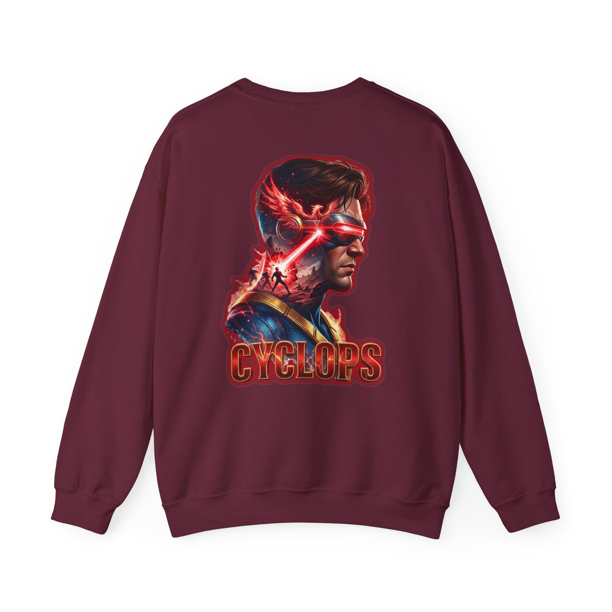 Cyclops Graphic Sweatshirt — Retro X‑Men Laser Portrait Crewneck