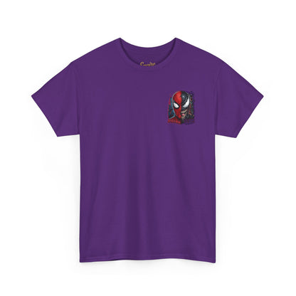 Spider-Man vs Venom Graphic Tee — Superhero Back Print