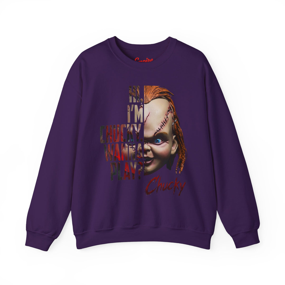 Chucky "Hi, I'm Chucky. Wanna Play?" Crewneck Sweatshirt