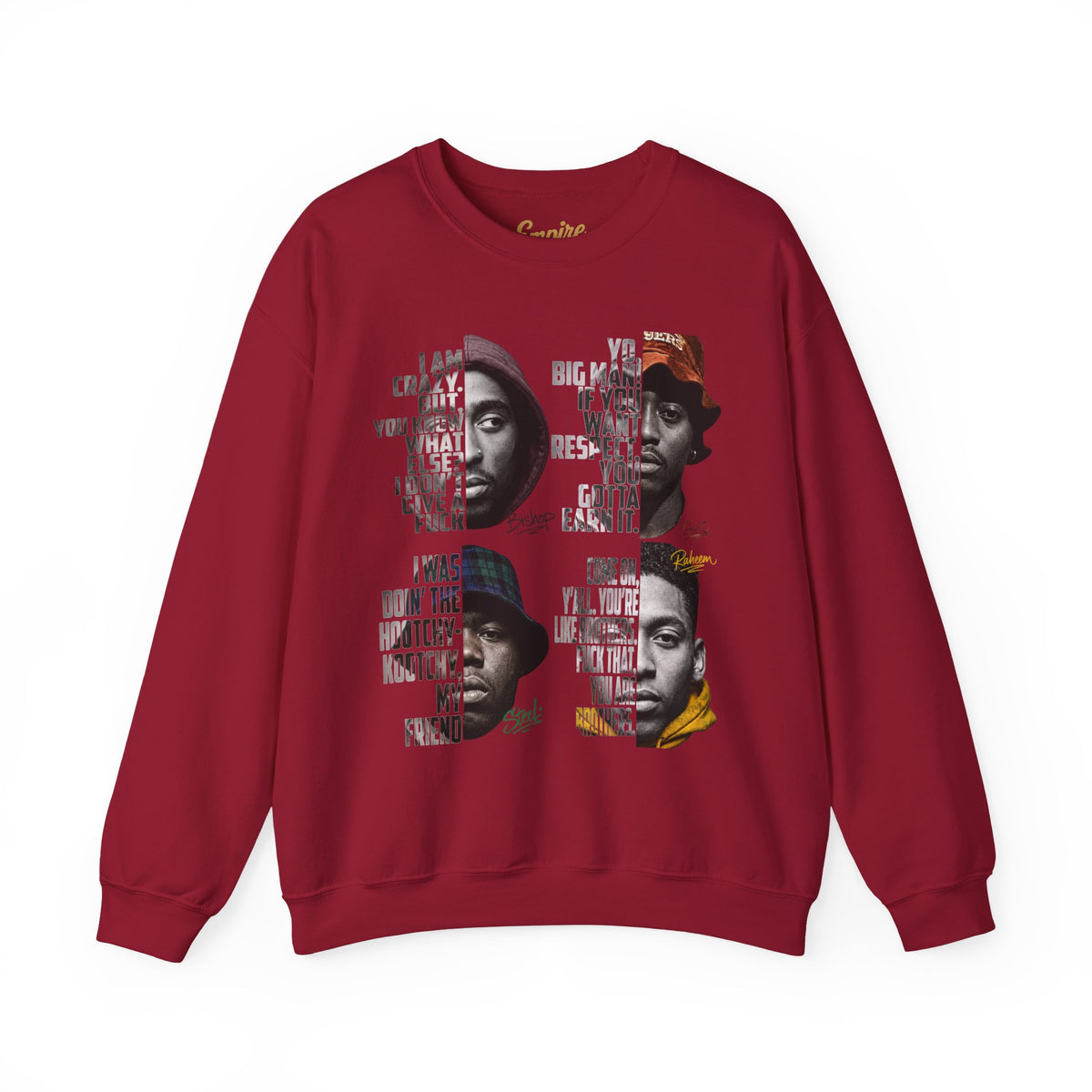Wrecking Crew "Juice" Movie Legends Crewneck Sweatshirt — Collage Portraits & Lyrics