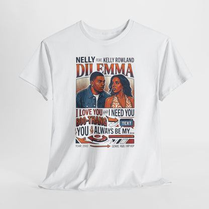 Dilemma Retro R&B Tee — Nelly & Kelly Song Lyric Shirt