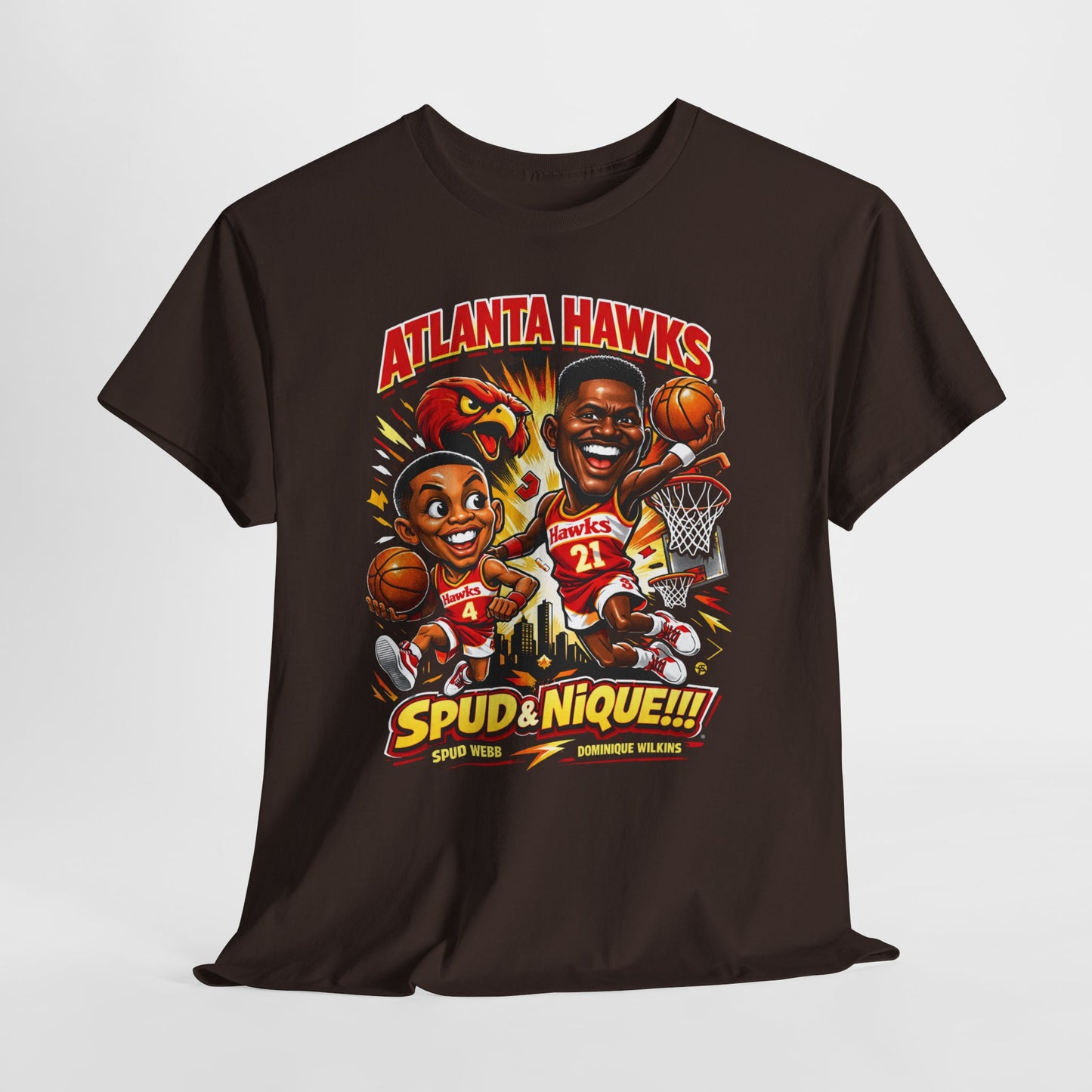 Atlanta Hawks 'Spud & Nique' Graphic Tee — Retro Basketball Fans Shirt