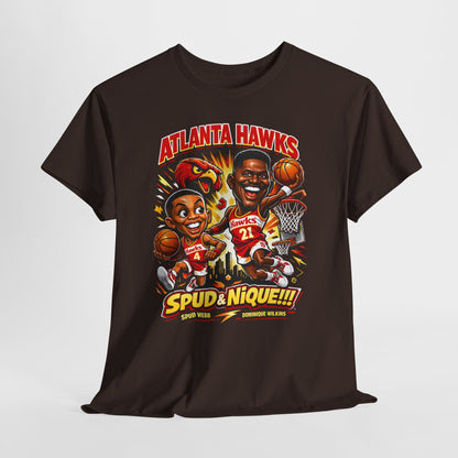 Atlanta Hawks 'Spud & Nique' Graphic Tee — Retro Basketball Fans Shirt