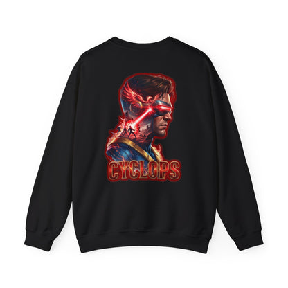 Cyclops Graphic Sweatshirt — Retro X‑Men Laser Portrait Crewneck