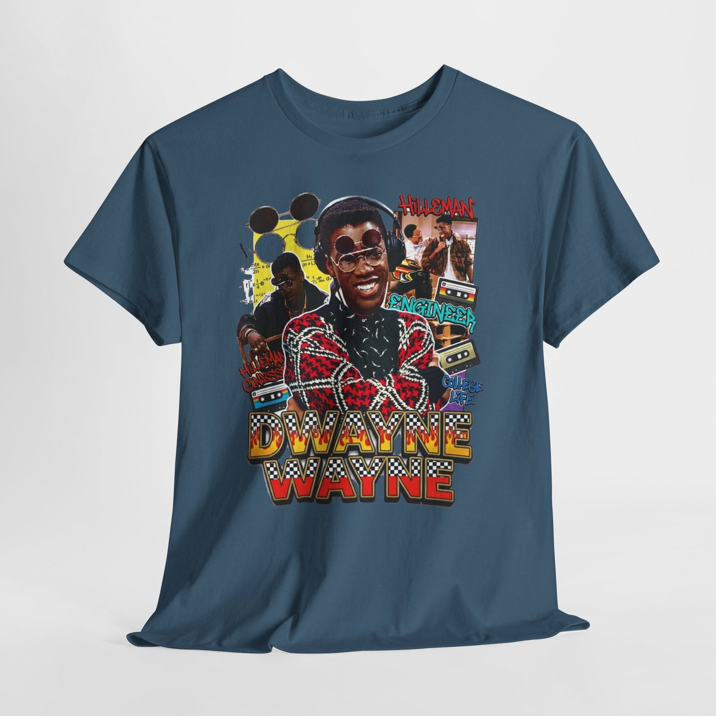 Retro A Different World Collage Graphic Tee — Dwayne Wayne Tribute Design