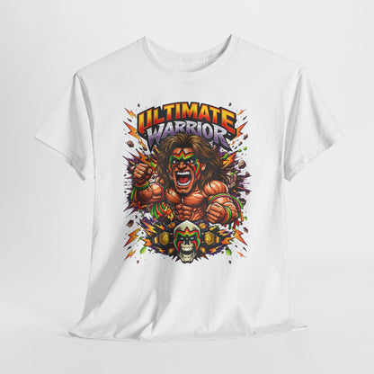 Ultimate Warrior Graphic Tee — Retro Wrestling Mascot T-Shirt