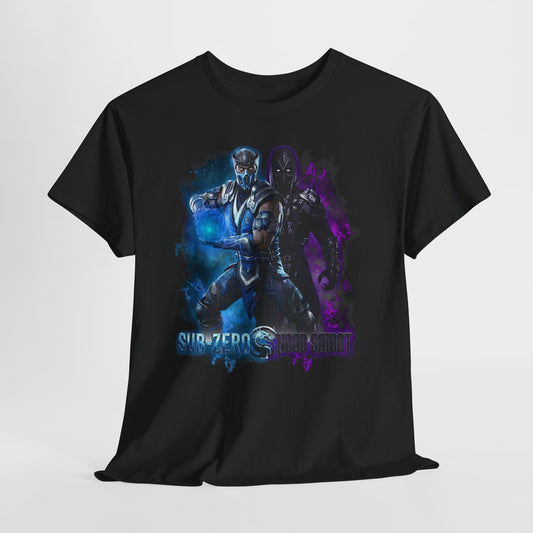 Mortal Kombat Sub-Zero & Noob Saibot Graphic Tee — Gamers' Retro Fighting Shirt