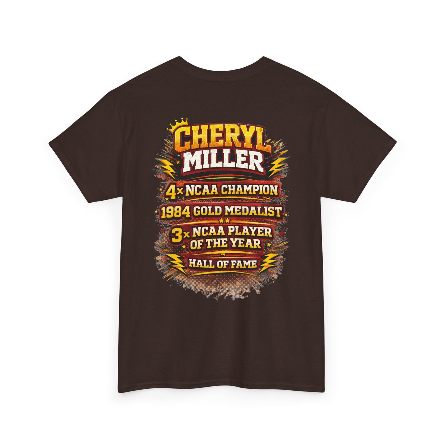 Legendary Cheryl Miller Basketball T-Shirt — 4x NCAA Champion, 1984 Gold Medalist