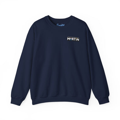 Martin Graphic Crewneck Sweatshirt — Vintage Retro Tommy Strawn Photo Collage