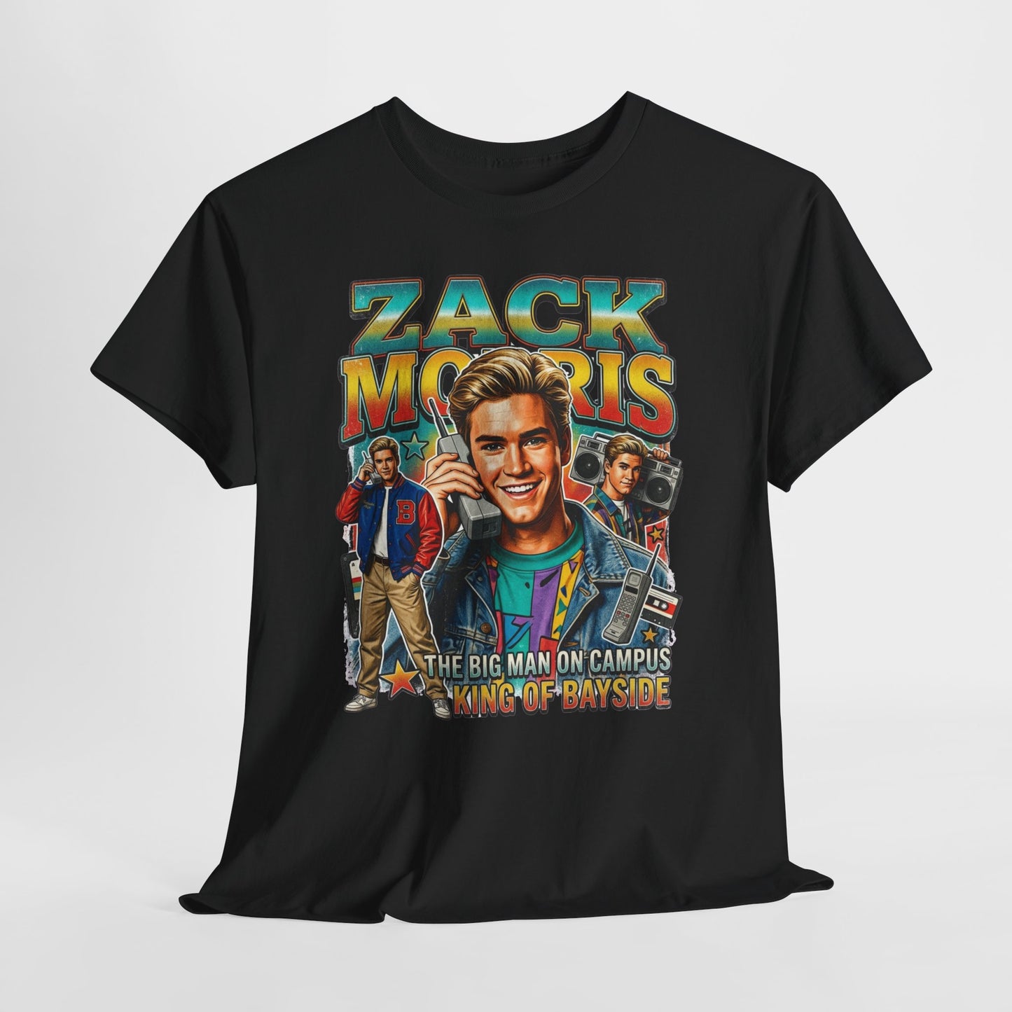 Zack Morris Retro TV Tee — 'The Big Man on Campus' Vintage 90s Graphic T-Shirt