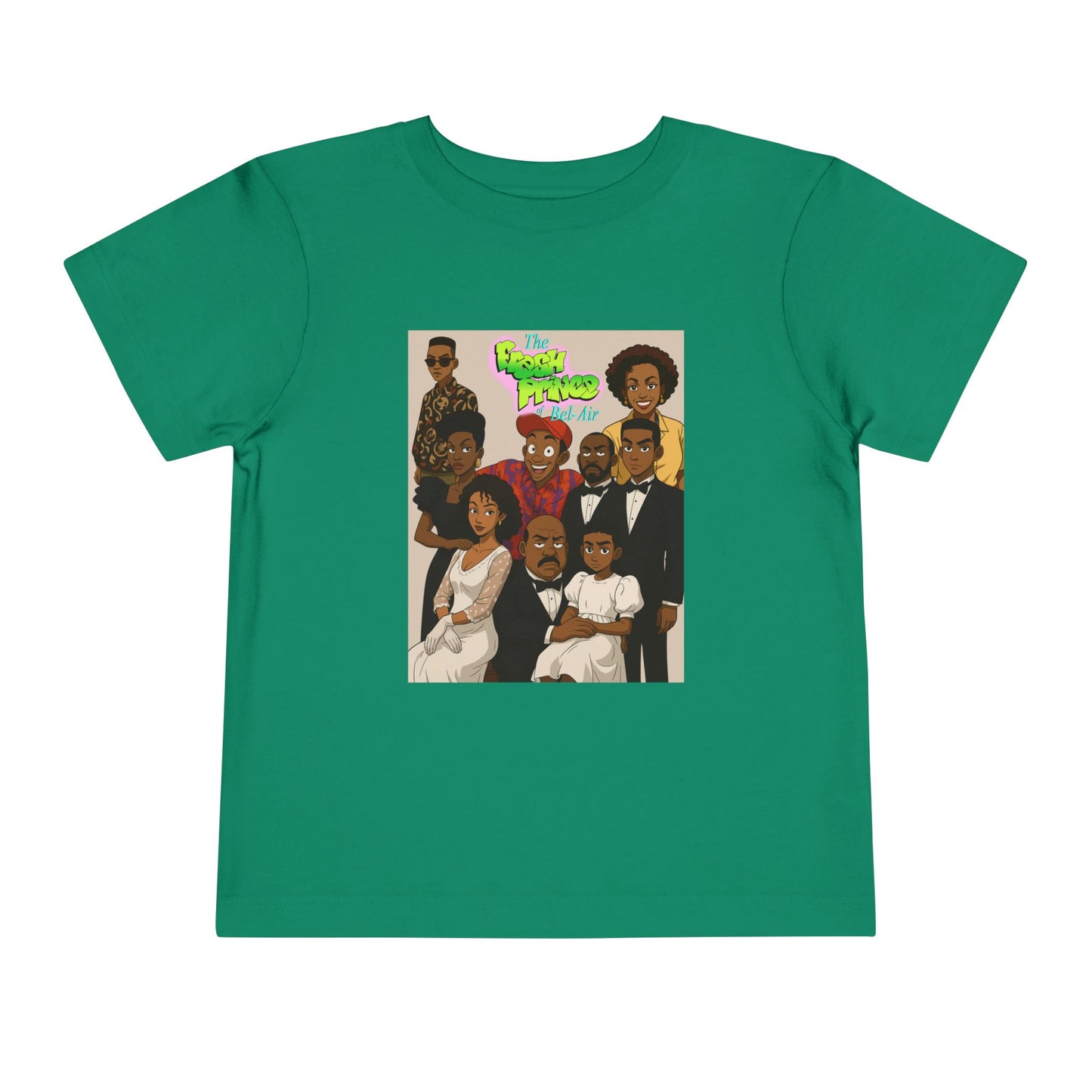 Cool Fresh Prince Cartoon Family Toddler Tee, Fun Kids T-Shirt, Unique Gift for Birthdays, Family Reunion, Playdate Outfit, Everyday Wear