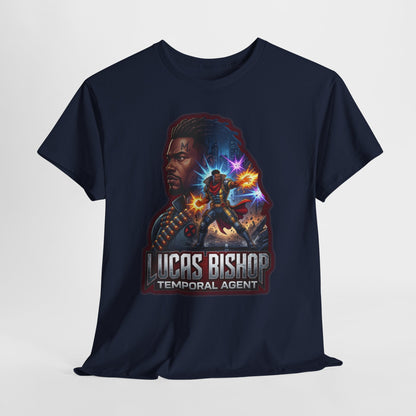 Lucas Bishop Temporal Agent T-Shirt — Retro Sci‑Fi Movie Poster Tee