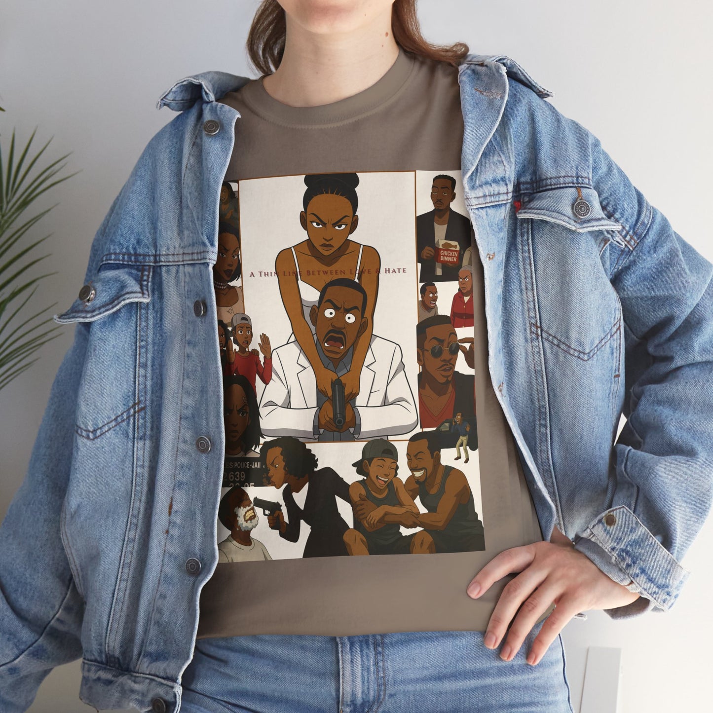 "A Thin Line" Unisex Heavy Cotton Tee - Artistic Tribute Design