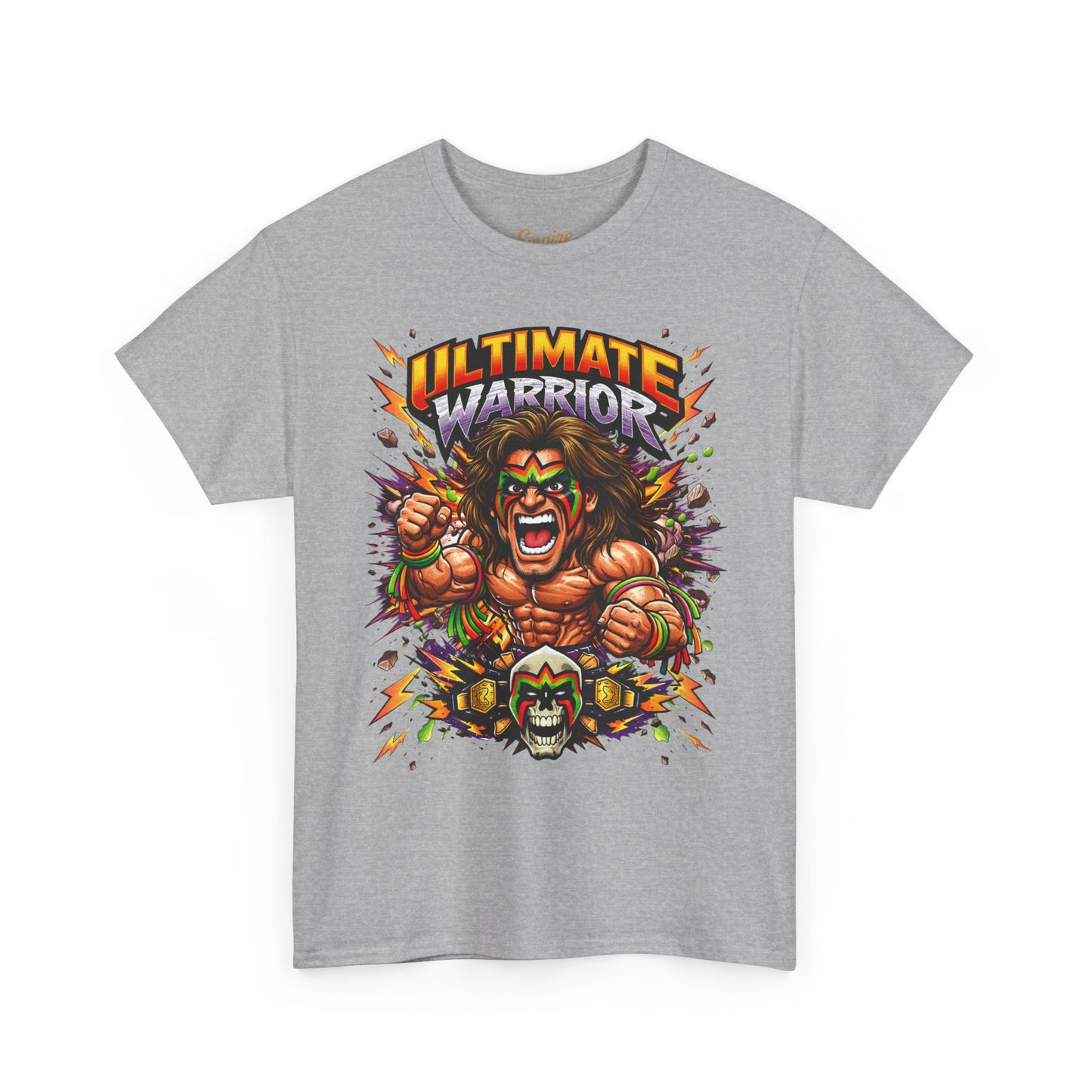 Ultimate Warrior Graphic Tee — Retro Wrestling Mascot T-Shirt