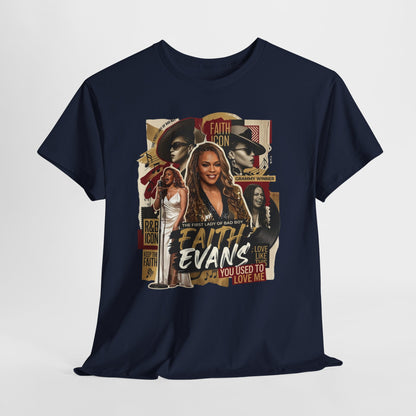 Faith Evans Vintage Collage T-Shirt — "You Used To" Music Tribute Tee