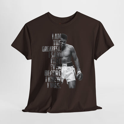 Boxing Champion Quote Tee — "I Am The Greatest" Graphic T‑Shirt
