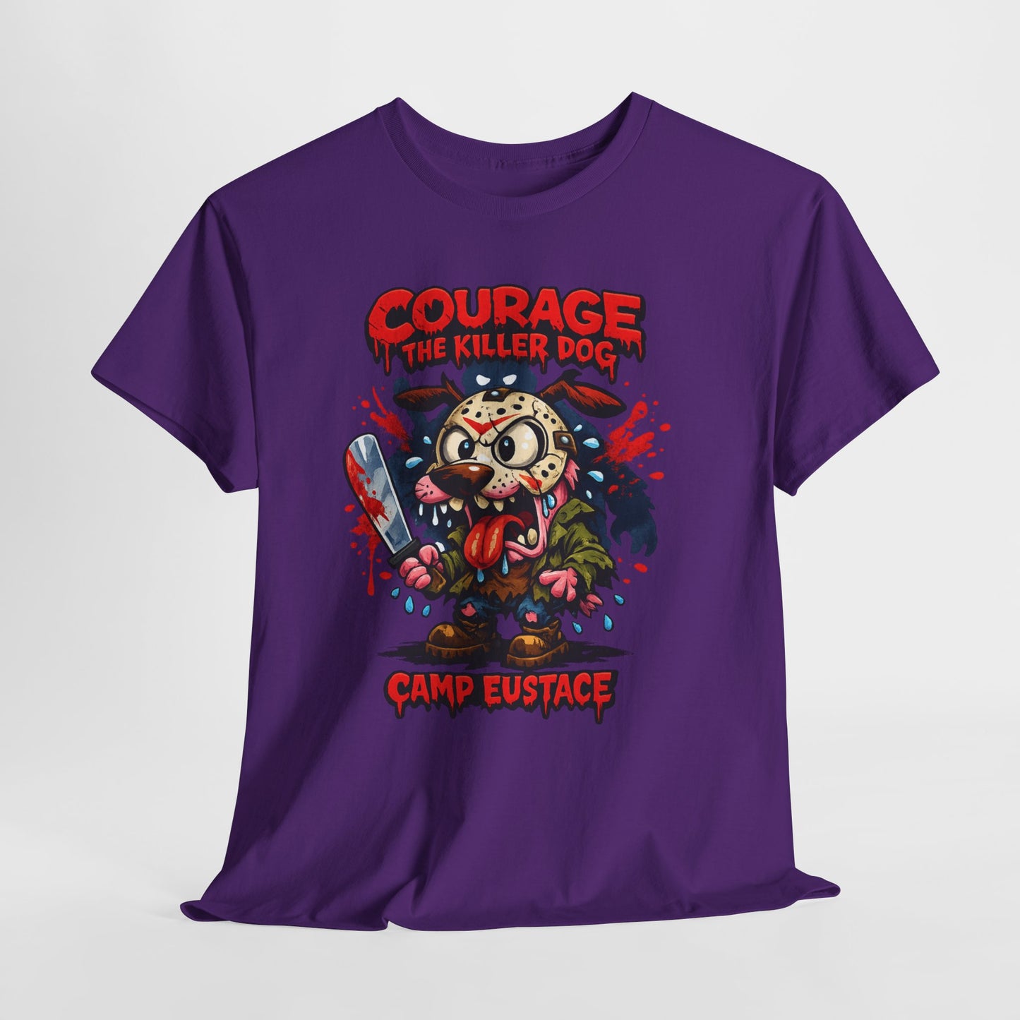 Horror Camp Graphic Tee — "Courage the Killer Dog" Camp Eustace Shirt