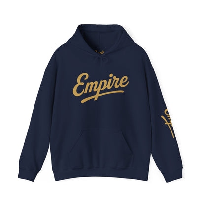 Empire Classic Hoodie | White Gold Logo Streetwear Sweatshirt
