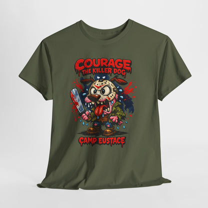 Horror Camp Graphic Tee — "Courage the Killer Dog" Camp Eustace Shirt