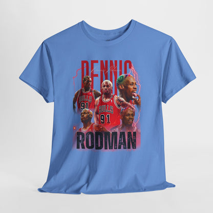 Dennis Rodman Unisex Heavy Cotton Tee - Retro Sports Graphic Tee