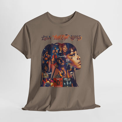 Lisa 'Left Eye' Lopes Tribute T-Shirt — Retro Collage Hip-Hop Tee